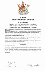 BC Diwali Fest Days Proclamation